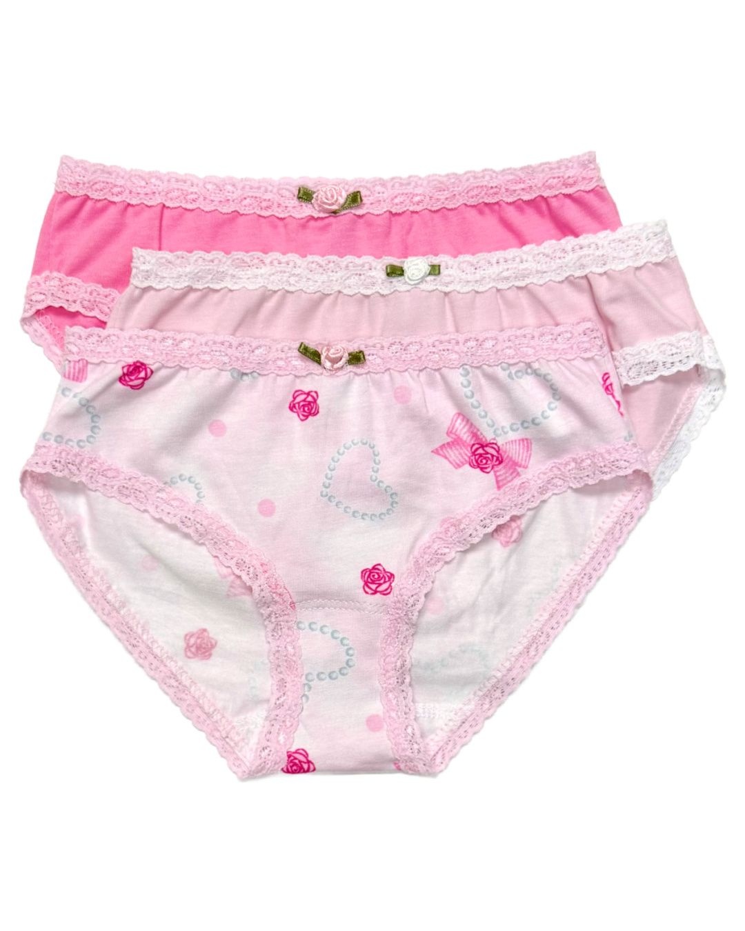 Esme Pearly Hearts 3-Pack Panty Set