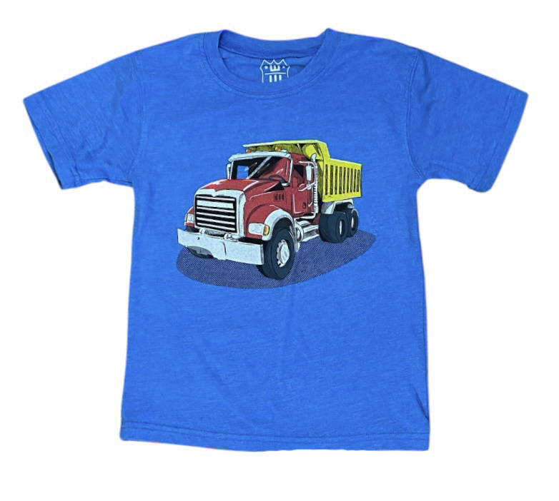 Wes & Willy Blue Dump Truck Infant Tee