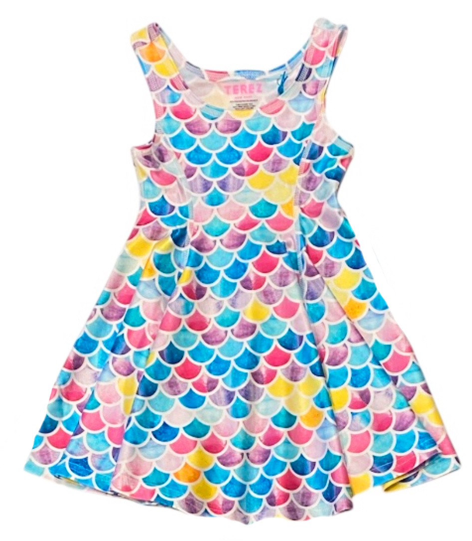 Terez Watercolor Mermaid Skater Dress
