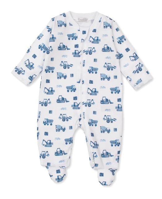 Kissy Kissy Construction Trucks Zip Footie