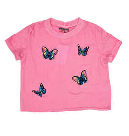 Firehouse Neon Pink Butterflies SS Tee