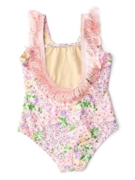 Shade Critters Petal Pink Fringe Back Infant Swimsuit