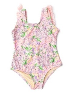 Shade Critters Petal Pink Fringe Back Swimsuit