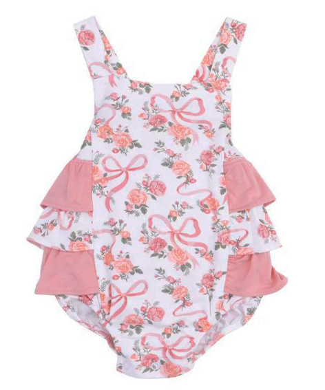 Angel Dear Ribbon Floral Sunsuit