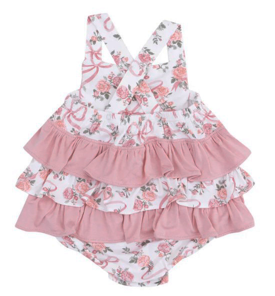 Angel Dear Ribbon Floral Sunsuit