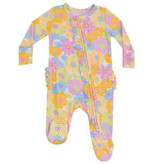 Angel Dear Sunny Dahlias Ruffle Zip Footie