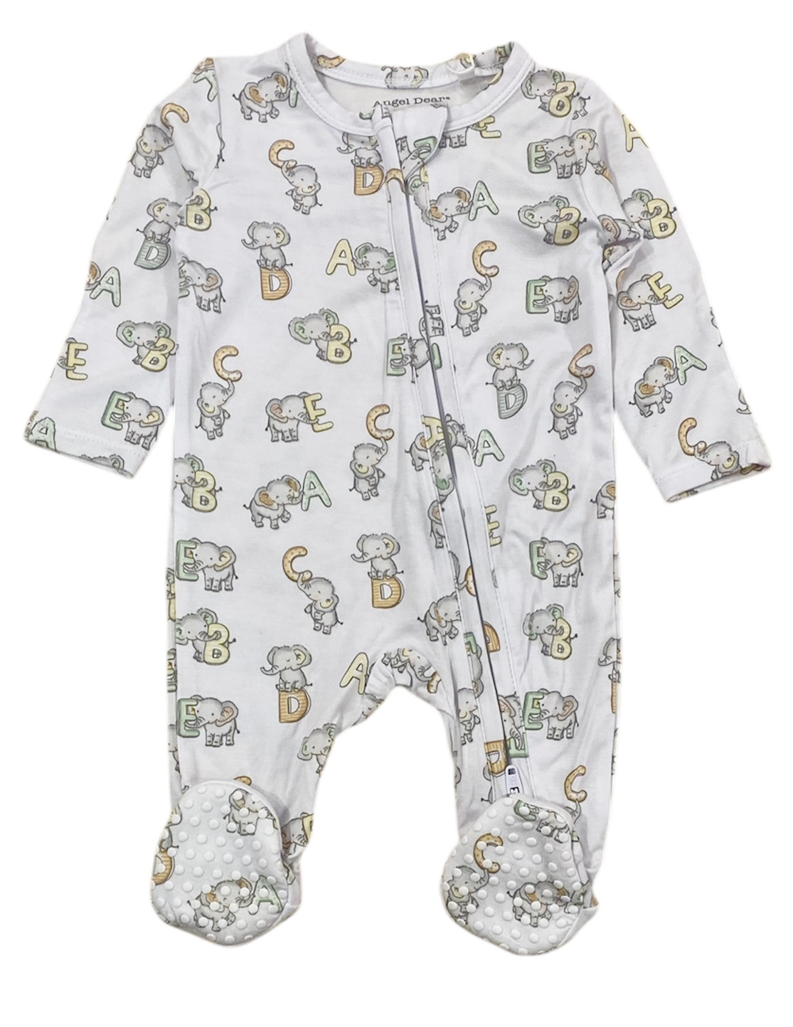 Angel Dear Elephant ABC Zip Footie
