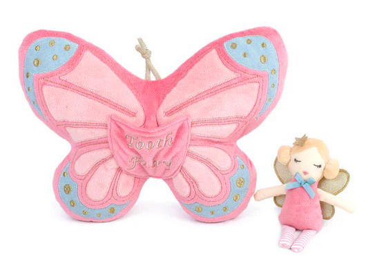 Mon Ami Butterfly with Doll Tooth Fairy Pillow