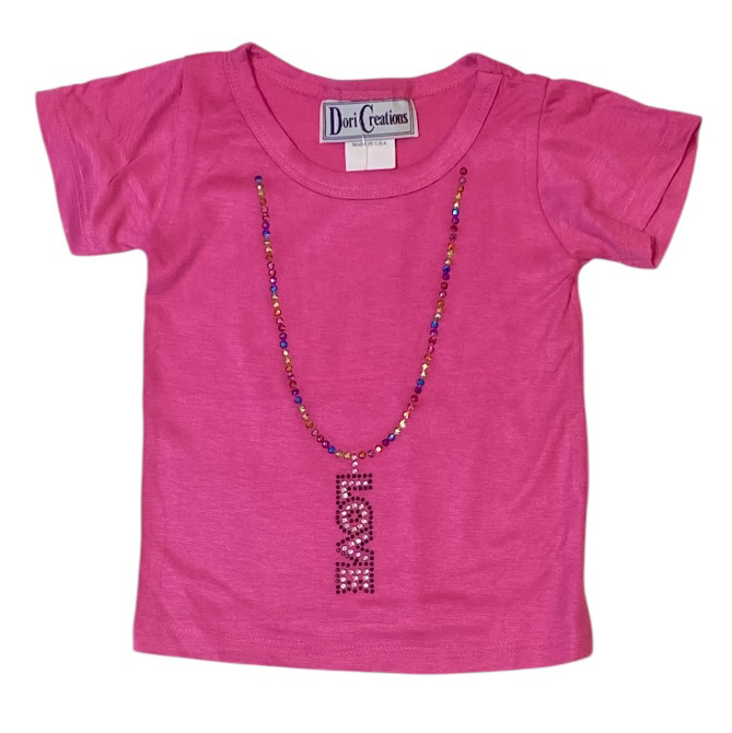 Dori Hot Pink Love Necklace SS Tee