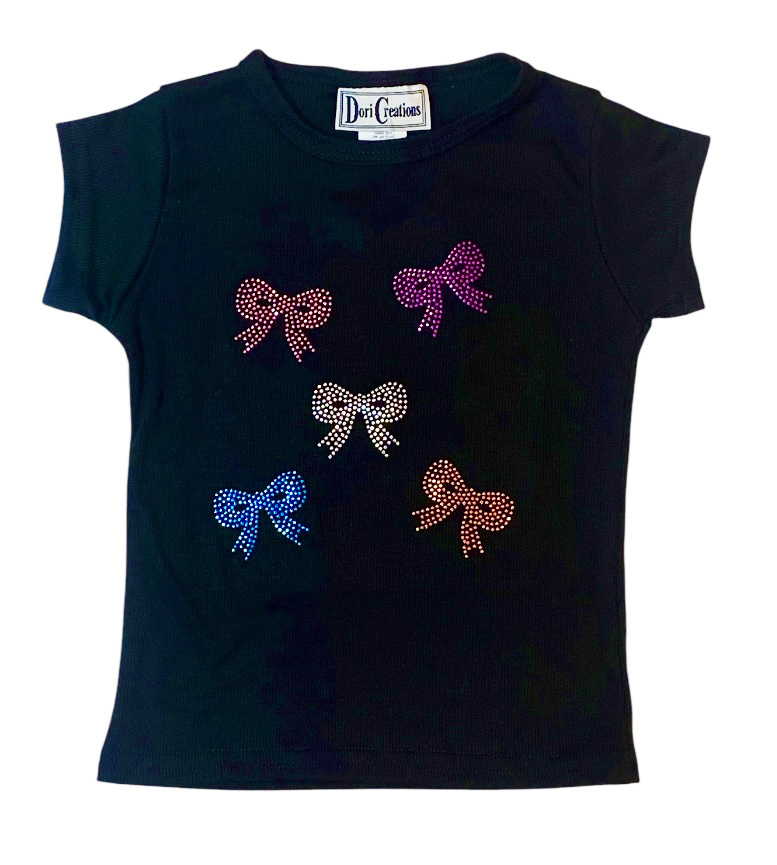Dori Multi Stud Bows Rib SS Tee