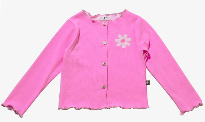 Petite Hailey Hot Pink Daisy Cardigan
