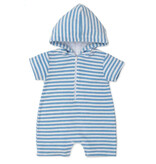 Kissy Kissy Blue Cabana Stripes Terry Romper