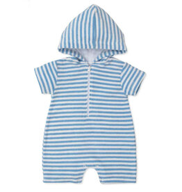 Kissy Kissy Blue Cabana Stripes Terry Romper