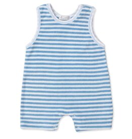 Kissy Kissy Blue Cabana Stripes Terry Playsuit
