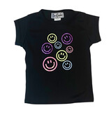 Dori Black Multi Smiles SS Infant Tee