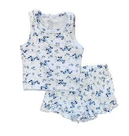 FBZ Blue Liberty Floral Toddler Short Set