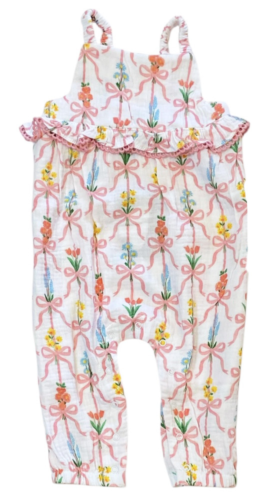 Angel Dear Ribbon Bouquets Gauze Romper