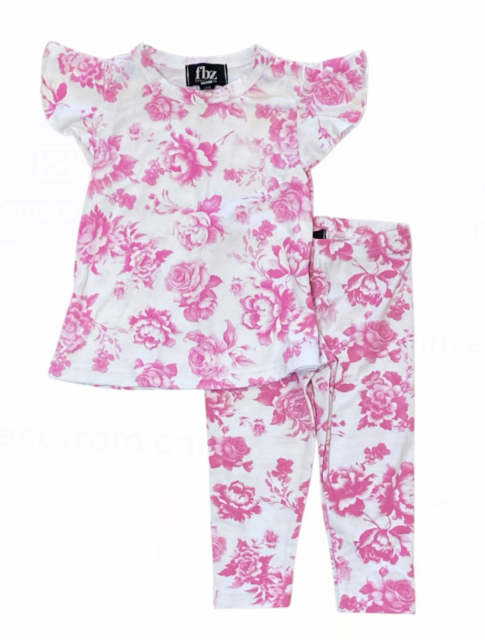 FBZ Pink Toille Toddler Legging Set