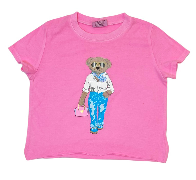 Firehouse Neon Pink Fancy Bear SS Tee