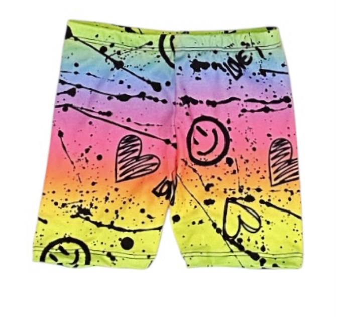Social Butterfly Neon Graffiti Infant Bike Short