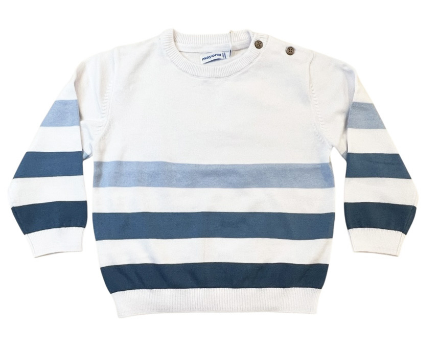 Mayoral Denim Striped Inf Sweater