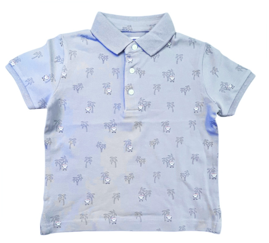 Mayoral Lt Blue Palm Infant Polo