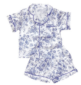 Tweenstyle Blue Toile Poly/Silk Lounge Set