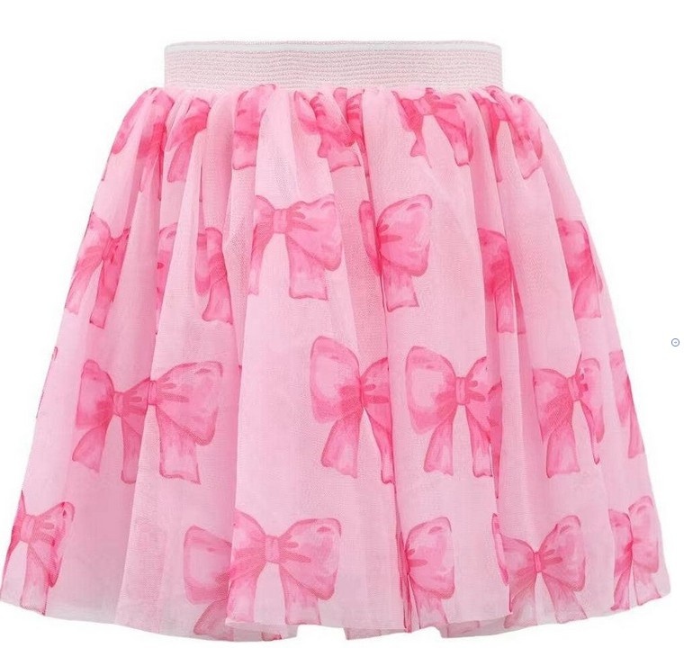 Lola and the Boys Sweet Pink Bow Skirt