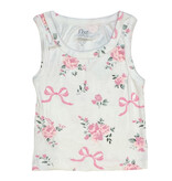 FBZ Rose Bow Ribbed Tank Top