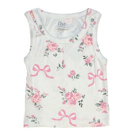 FBZ Rose Bow Ribbed Tank Top