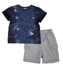 Splendid Tie Dye w Grey Infant Short Set