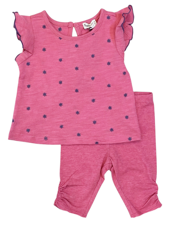 Splendid Pink Bellflower Legging Set