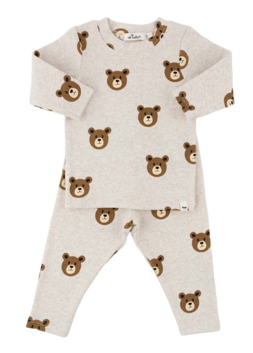 Oh Baby Teddy Bear Faces 2 pc Set