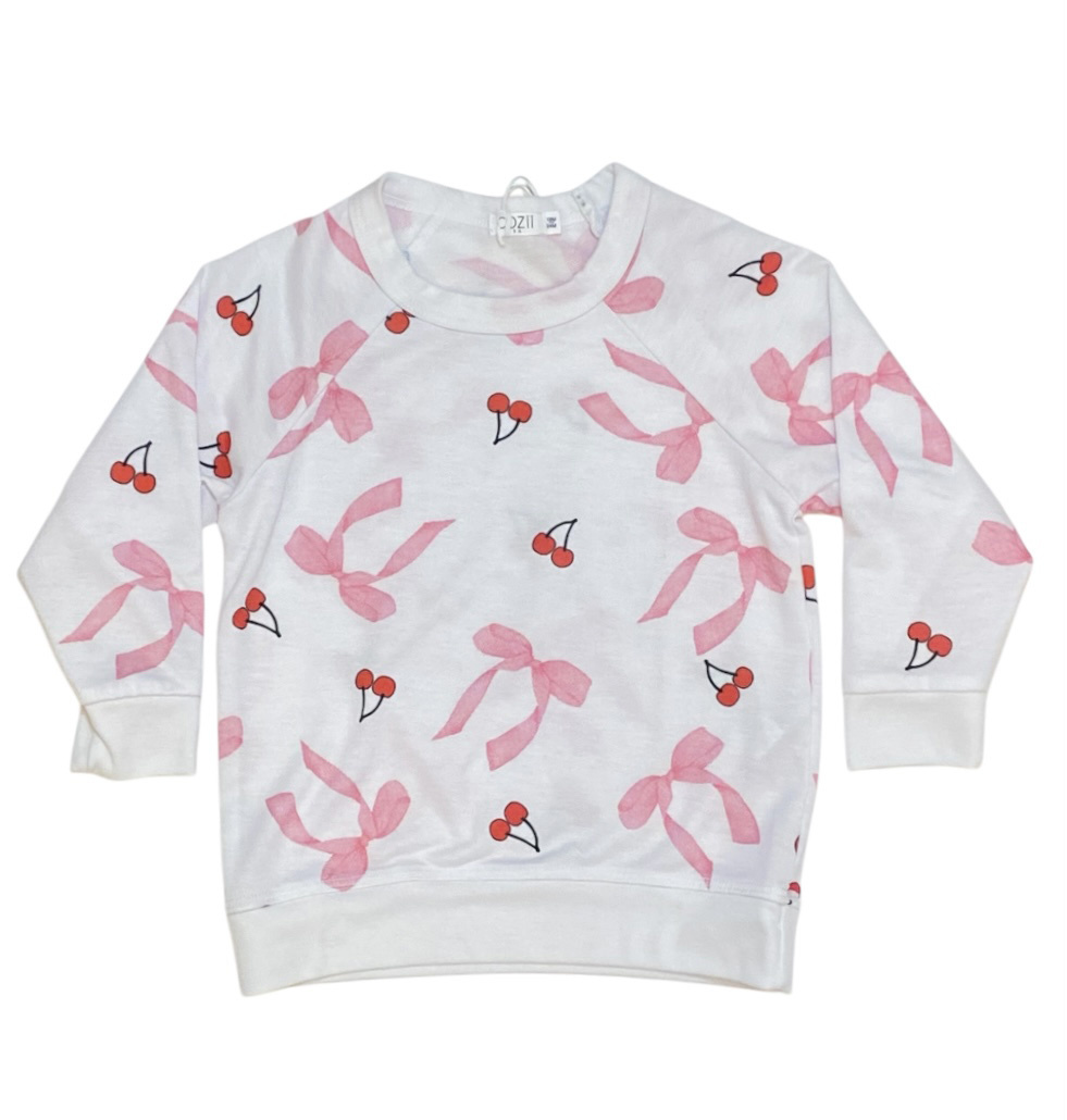 Cozii Cherry Bows  Sweatshirt