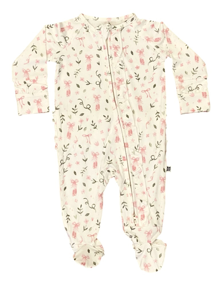 Sweet Bamboo Sydney's Slippers Ruffle Footie