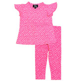 FBZ Pink Mini Flower Toddler Legging Set