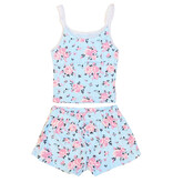 FBZ Sky Blue Cab. Rose Short Set