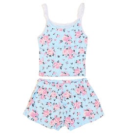 FBZ Sky Blue Cab. Rose Short Set