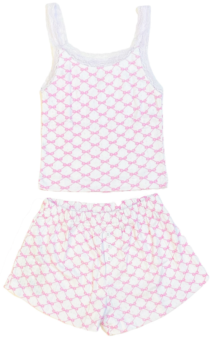 FBZ Pink Bows Short Set