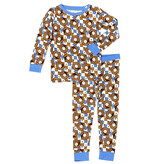 Dream Blue Baseball Check PJ Set