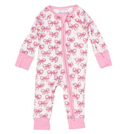 Little One Pretty in Pink Bow Footie