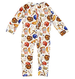 Dream Big Take Me Out Ball Game Zipper Footie