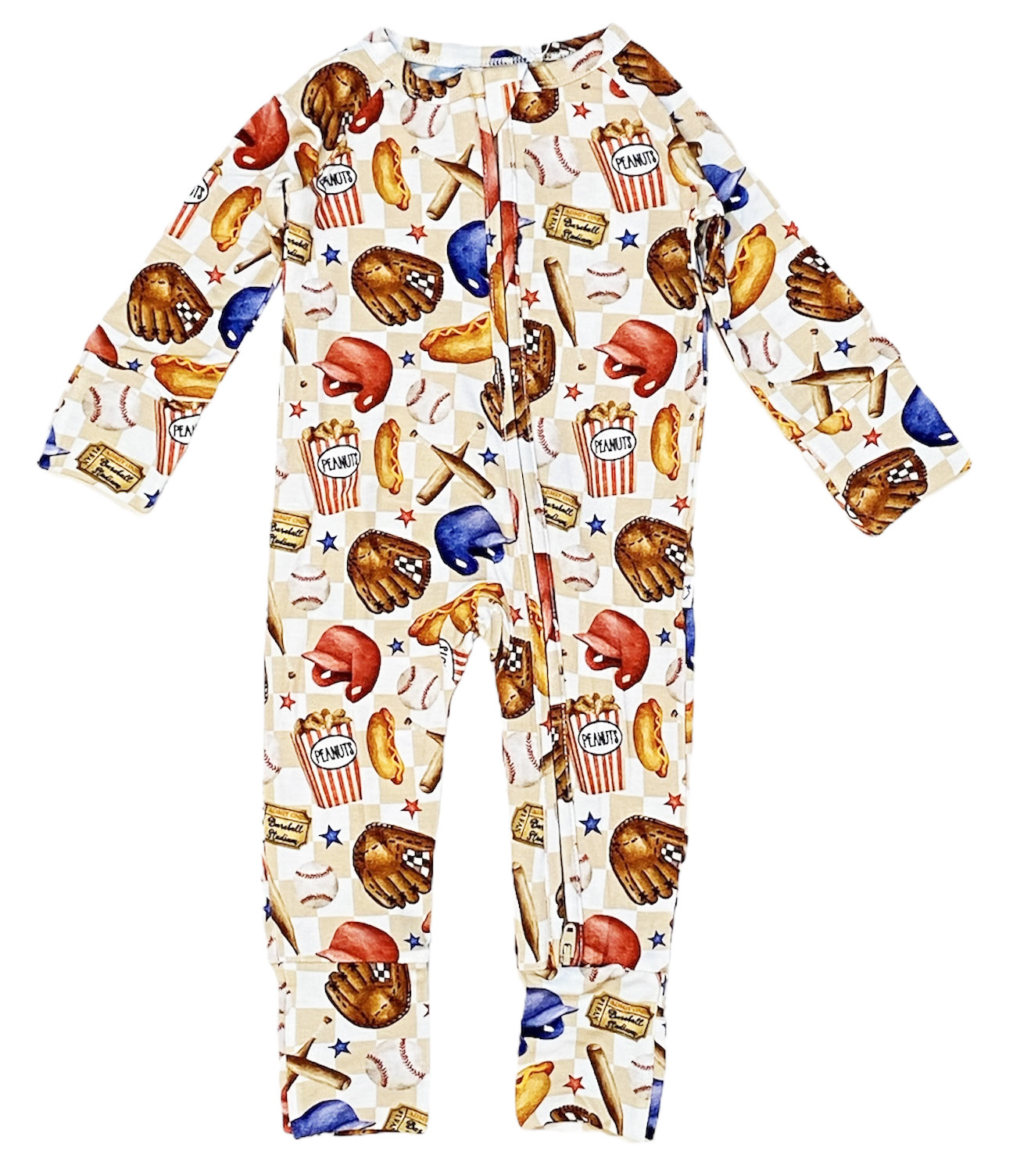 Dream Big Take Me Out Ball Game Zipper Footie