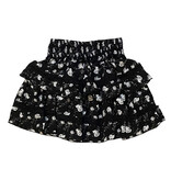 FBZ Blk/Wht Roses Chiffon Skirt