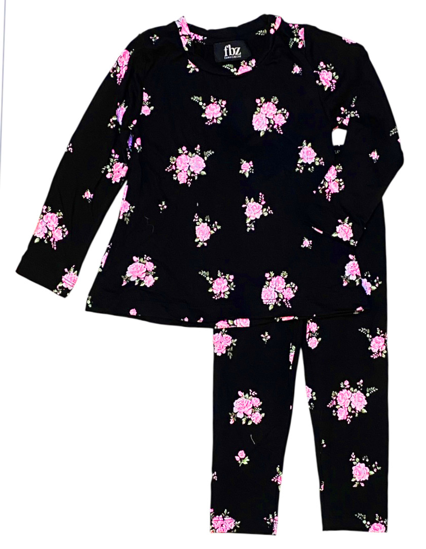 FBZ Pink Roses Toddler Legging Set