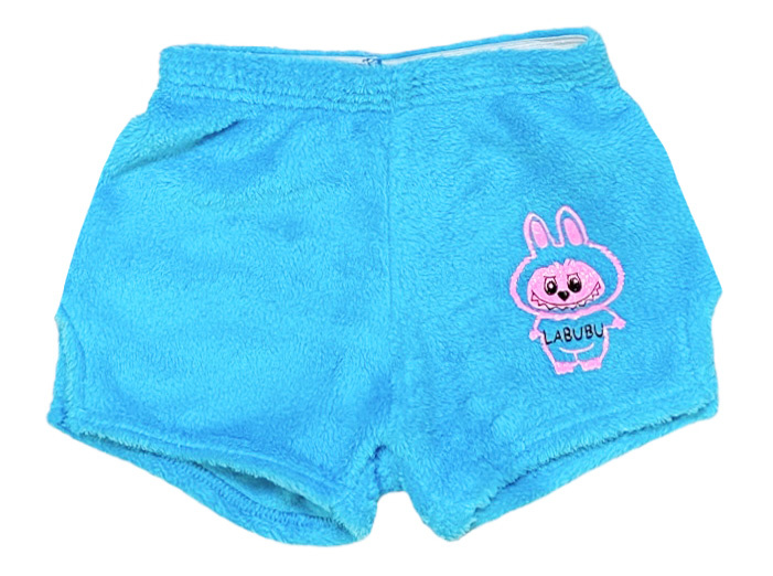 Labubu Plush PJ Shorts - Turquoise