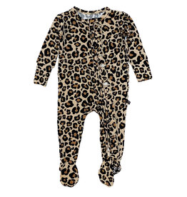 Lev Baby Leopard Ruffle Footie