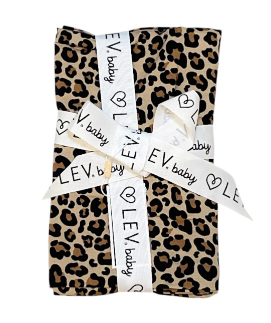 Lev Baby Leopard Swaddle Blanket