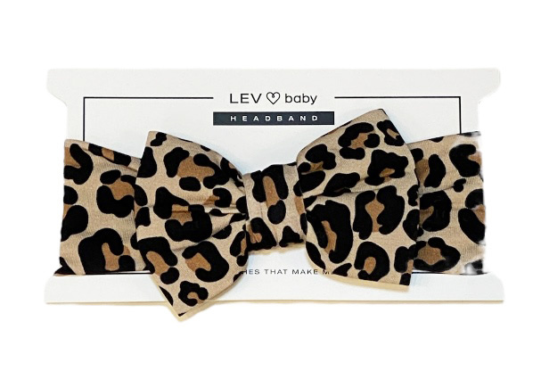 Lev Baby Leopard Knot Headband