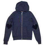 T2Love Navy Hearts Zip Hoodie